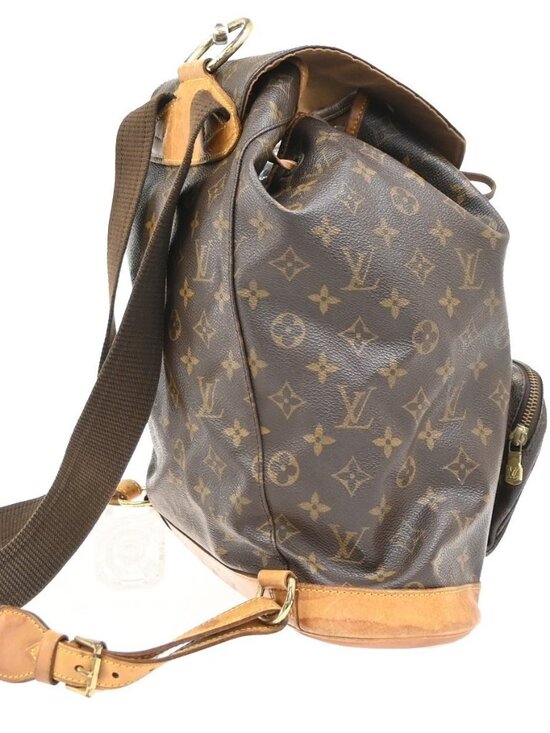 LOUIS VUITTON Montsouris GM Backpack Bag Monogram Leather Brown M51135 72CA811 main image 8